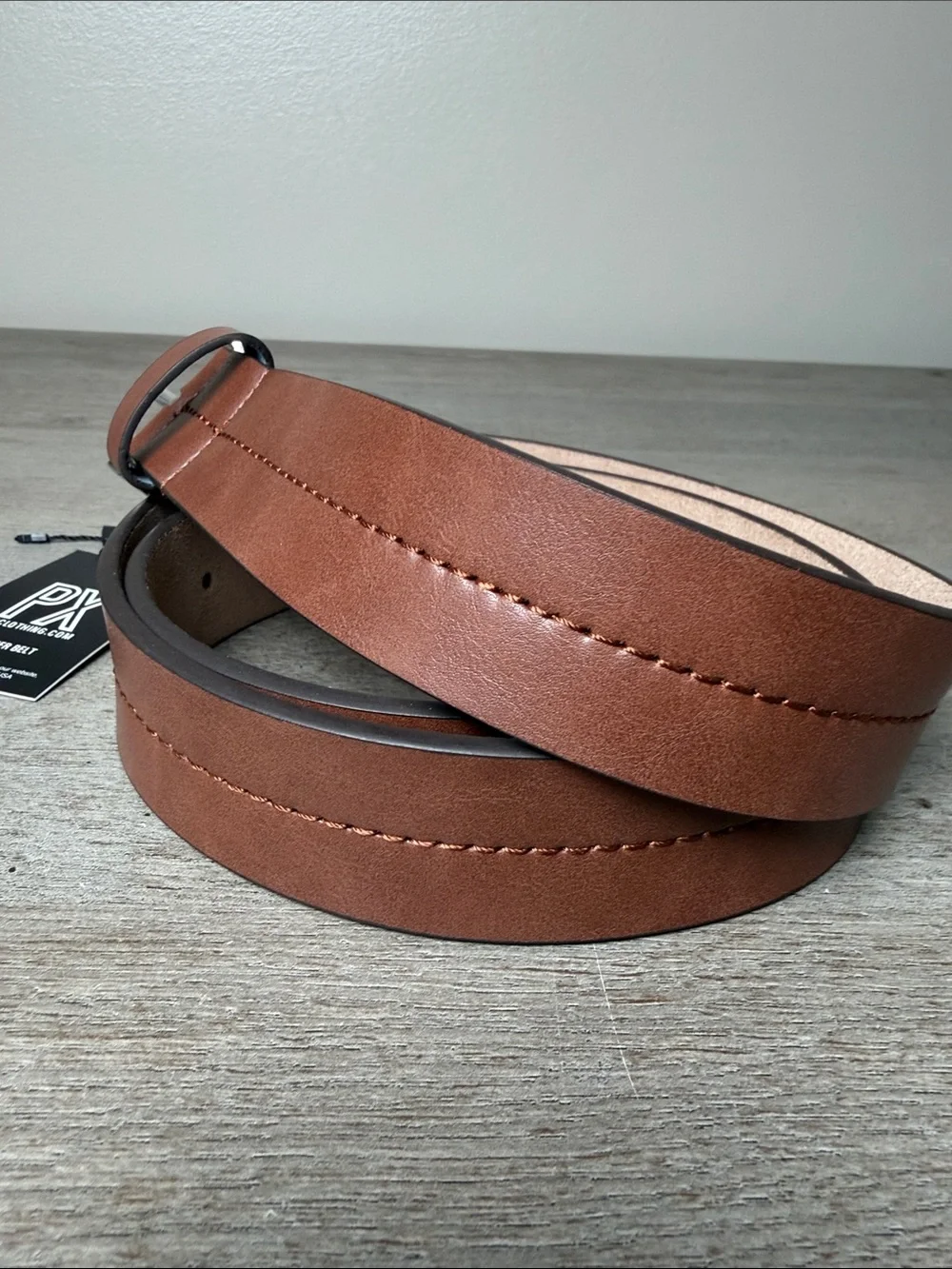 PX Leather Men's Belt in Chestnut Brown